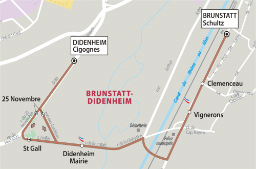 Plan navette Brunstatt-Didenheim