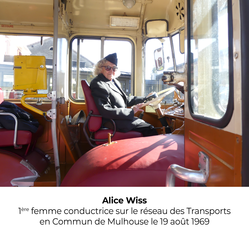 Alice Wiss, première femme conductrice Mulhouse