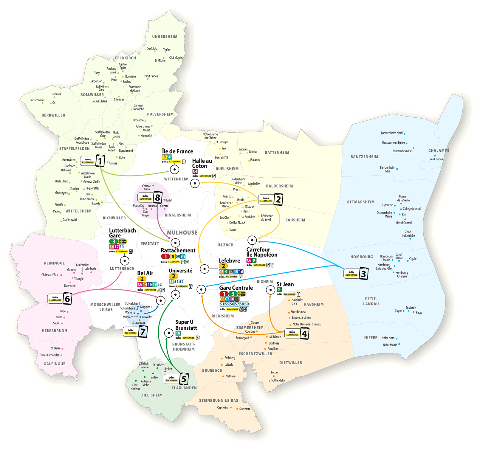 Zones Solea - Mulhouse et environs