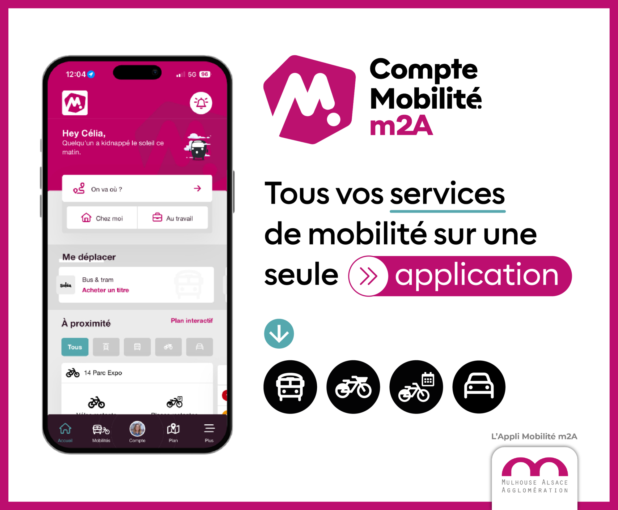 Présentation du Compte Mobilité m2A