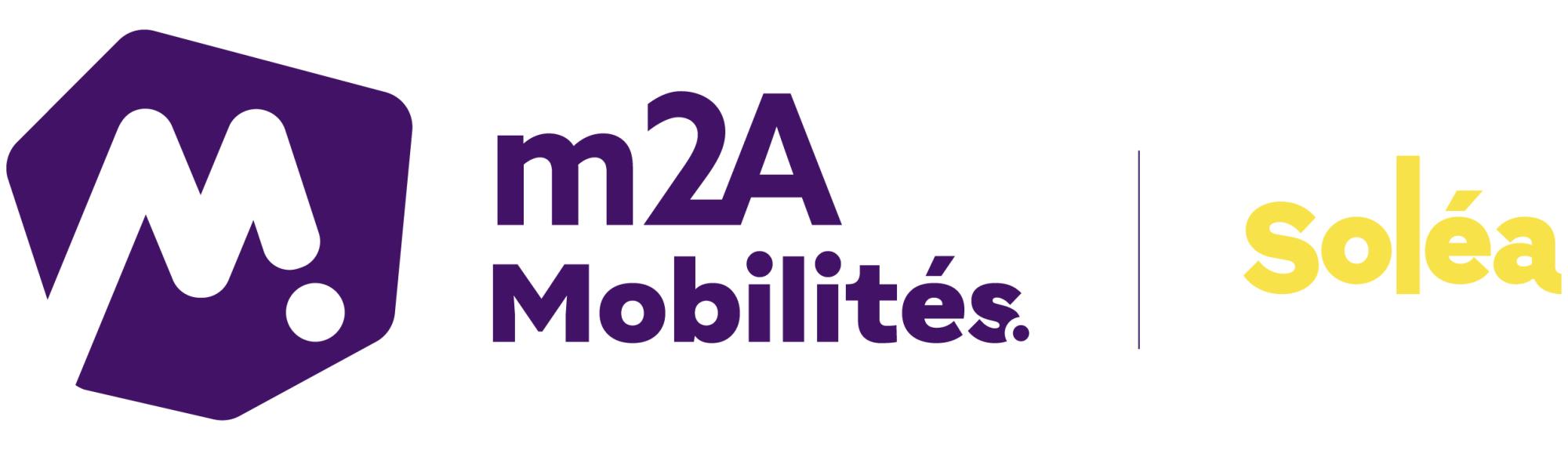 logo m2A Mobilités x Soléa