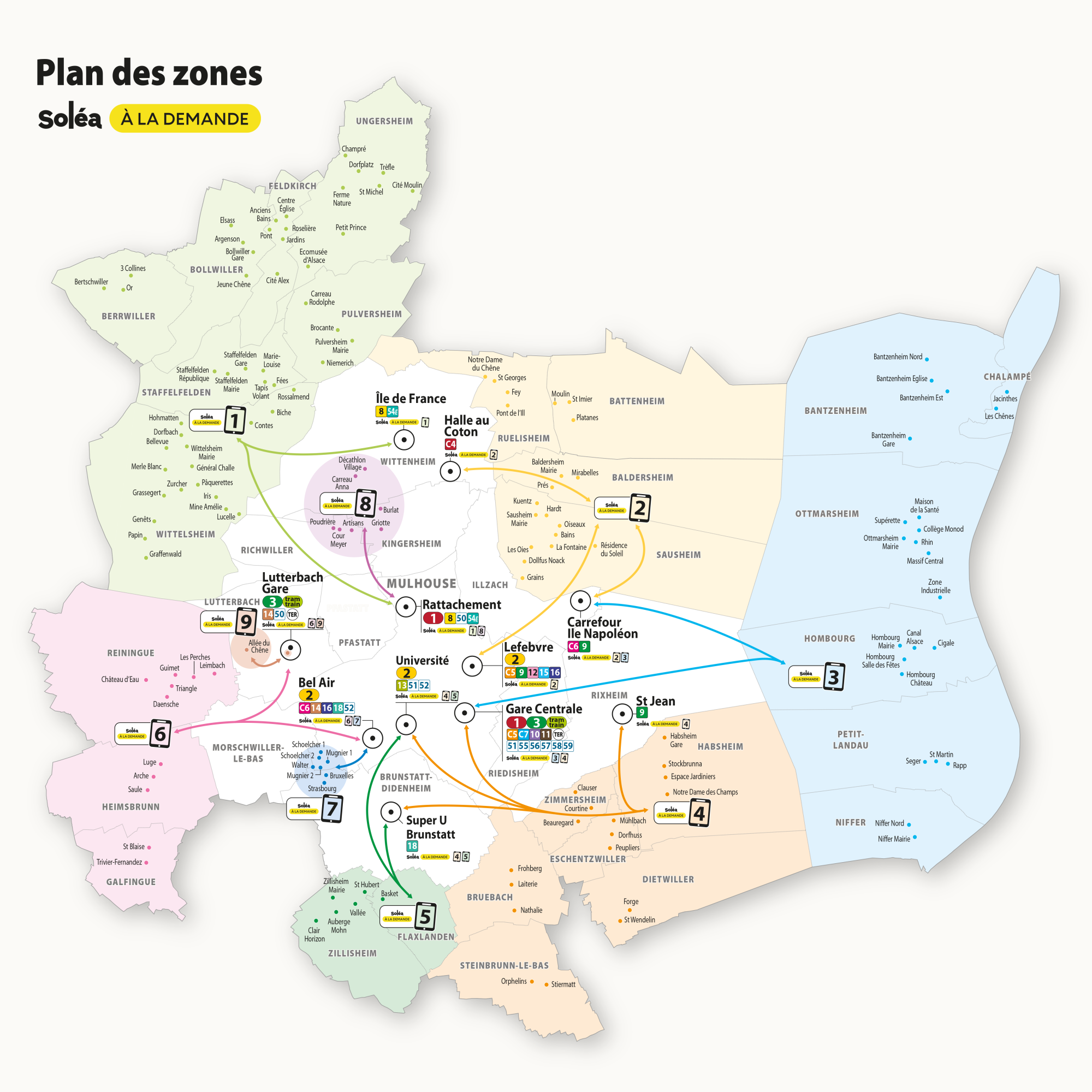 Plan général Soléa à la demande 