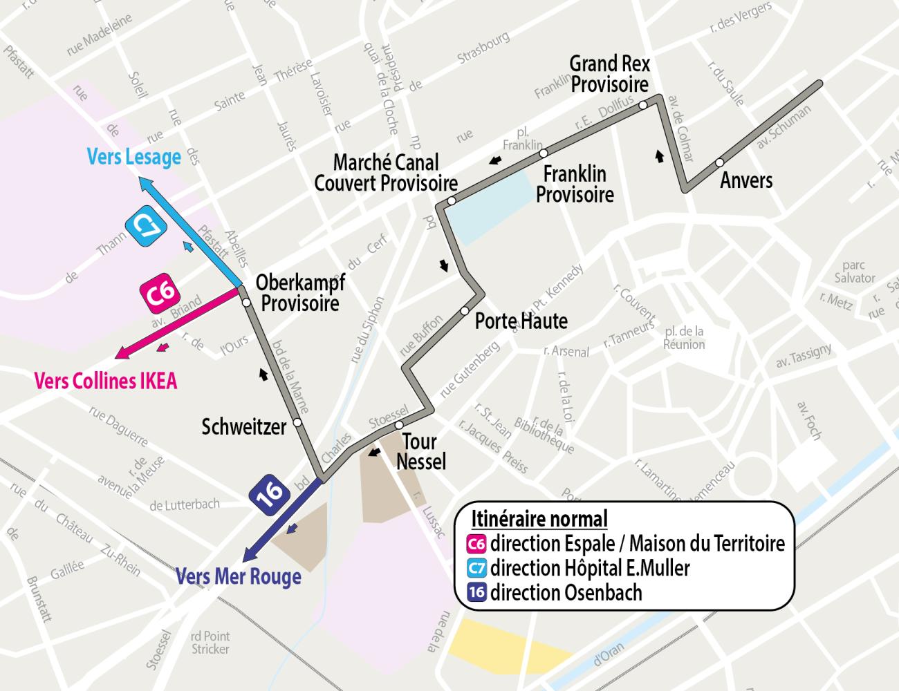 Déviation travaux