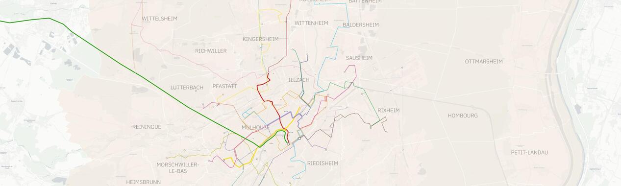 Plan du réseau Soléa simplifié sur toute l'agglomération