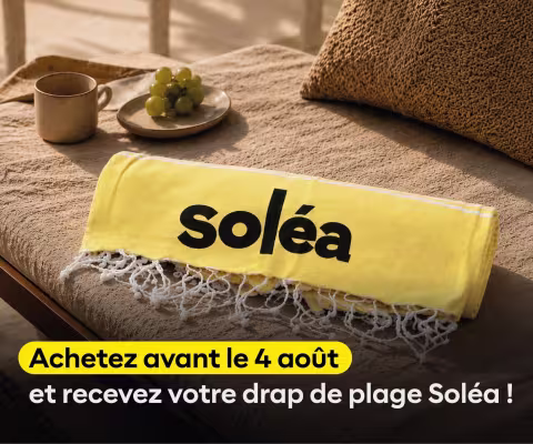 Drap de plage Soléa offert pour l'achat d'un abonnement annuel Soléa avant le 4 août 2026