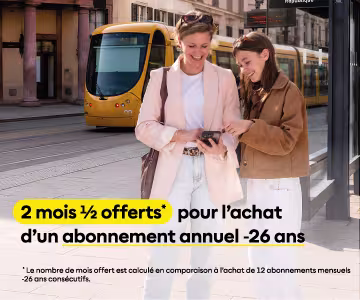 2,5 mois offerts pour l'achat d'un abonnement annuel -26 ans