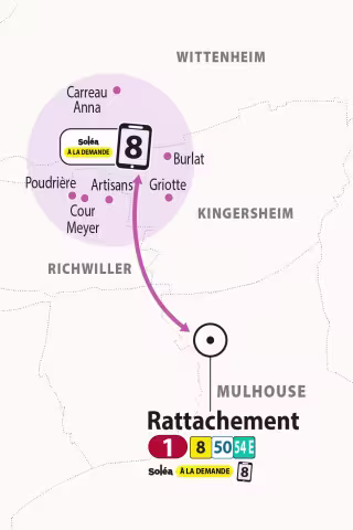 Plan transport à la Demande Soléa zone 8