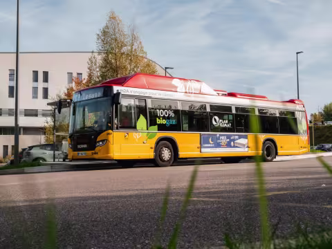 Bus Soléa biogaz qui roule