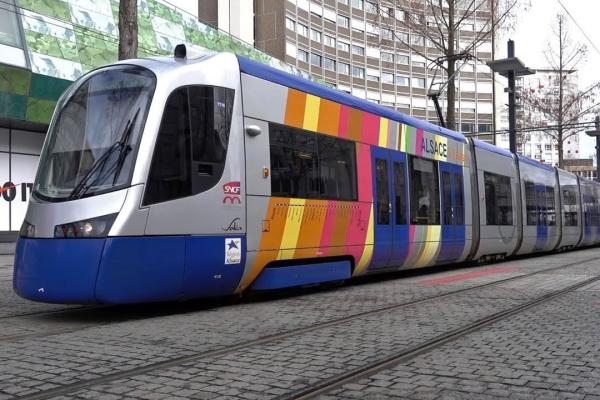 Le tram-train au centre-ville de Mulhouse
